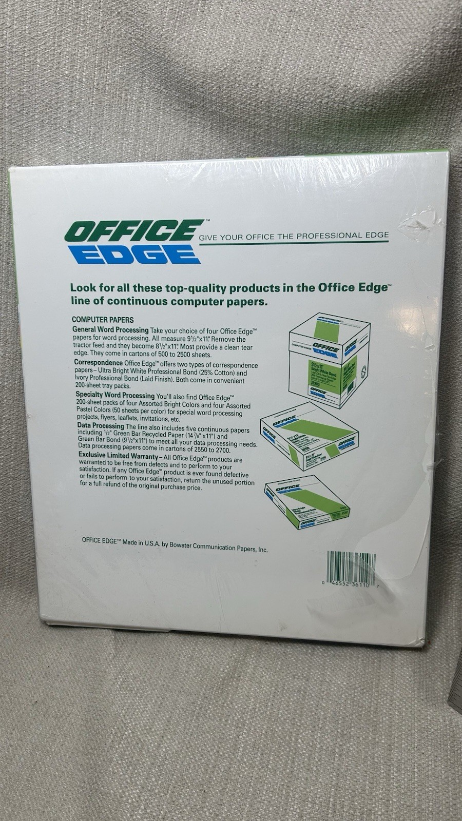 Vintage Office Edge Continuous Feed Computer Printer Paper Pastel Color 200