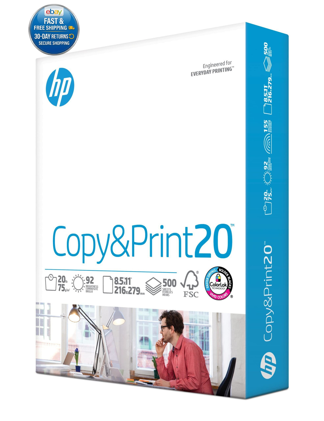 Printer Paper | 8.5 x 11 | Copy &Print 20 1 Pack | 500 Sheets, White