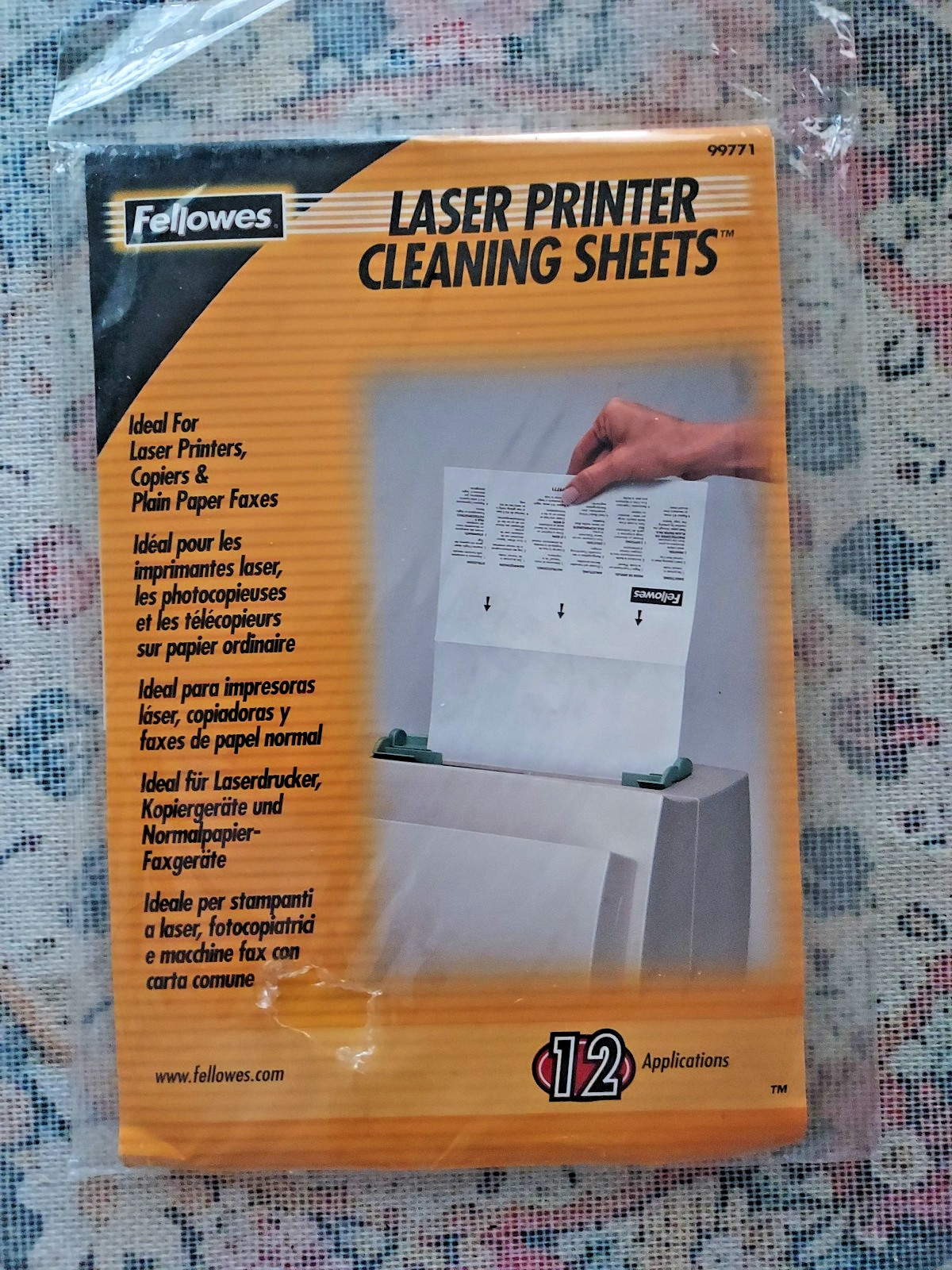 Fellowes Laser Printer Cleaning Sheets 12 Applications