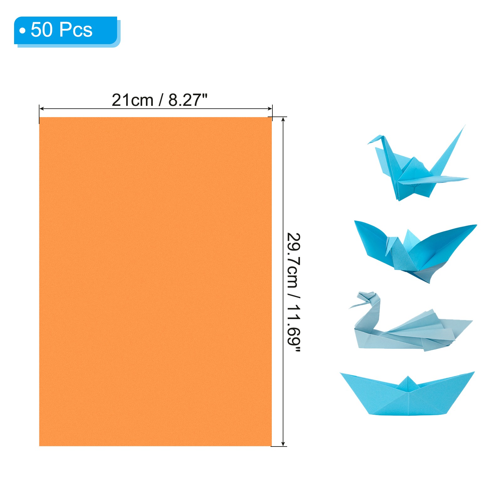 Orange Red Color Copy Paper, 50 Sheets 11.7×8.3″ A4 70gsm