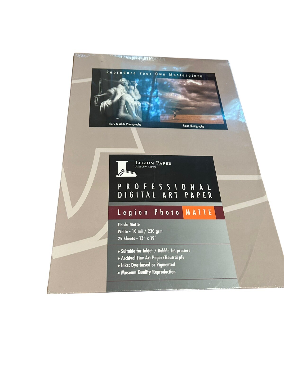 Legion Professional Digital Fine Art Paper Matte Archival Ink Jet, 13×19, 25shts