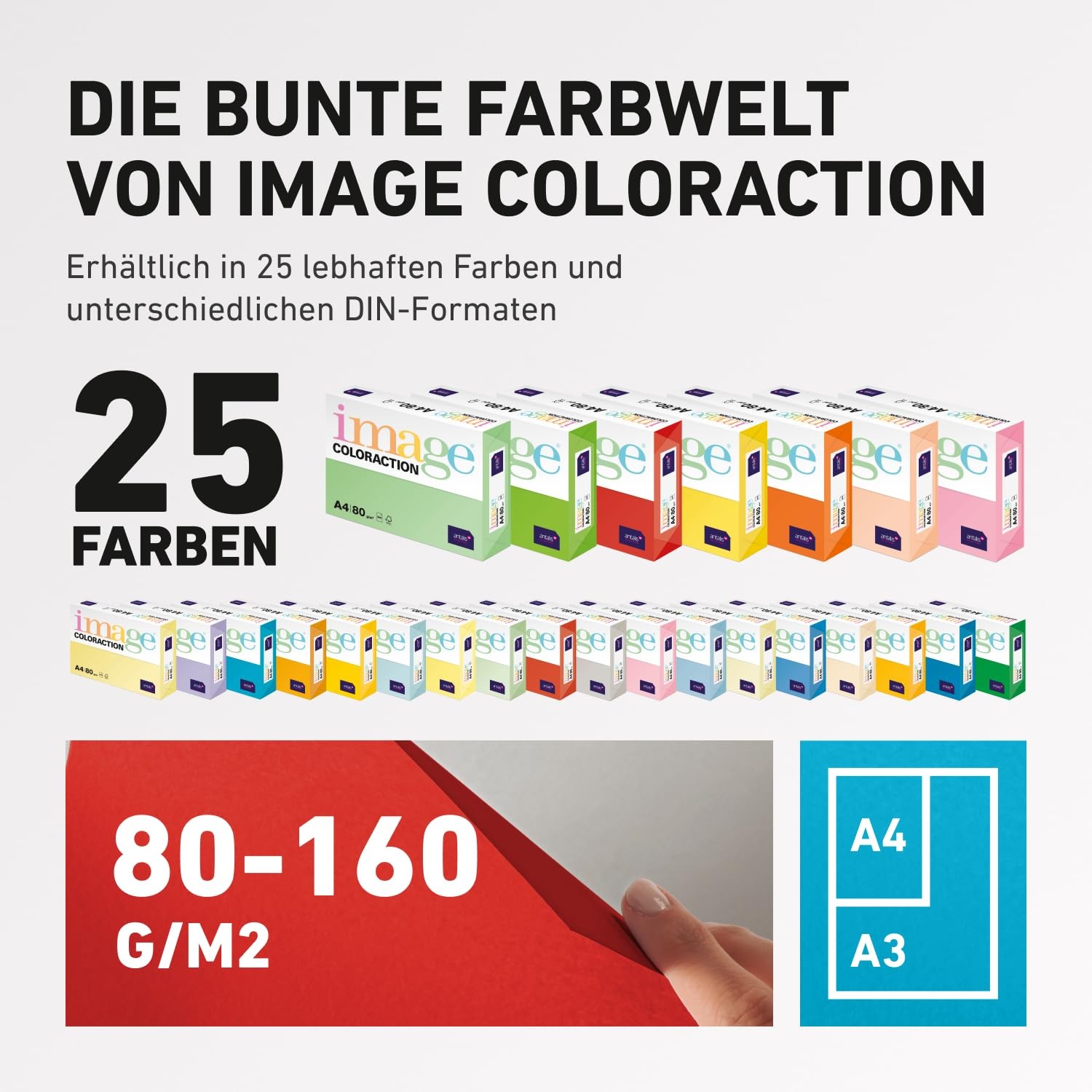 Coloraction Venezia Coloured Copy Paper A4, 210 x 297mm, 80gsm Bu…