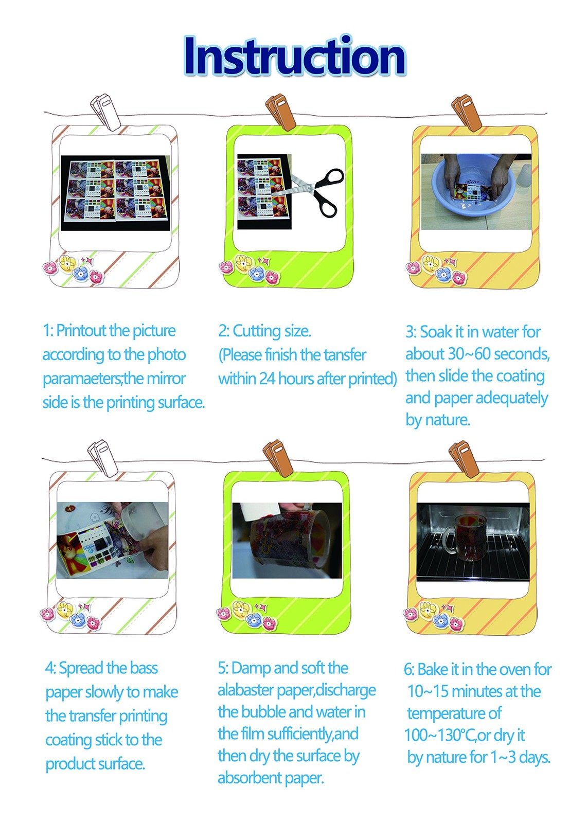 20 Sheets A4 Size Laser Waterslide Decal Paper Transparent Clear Water Slide