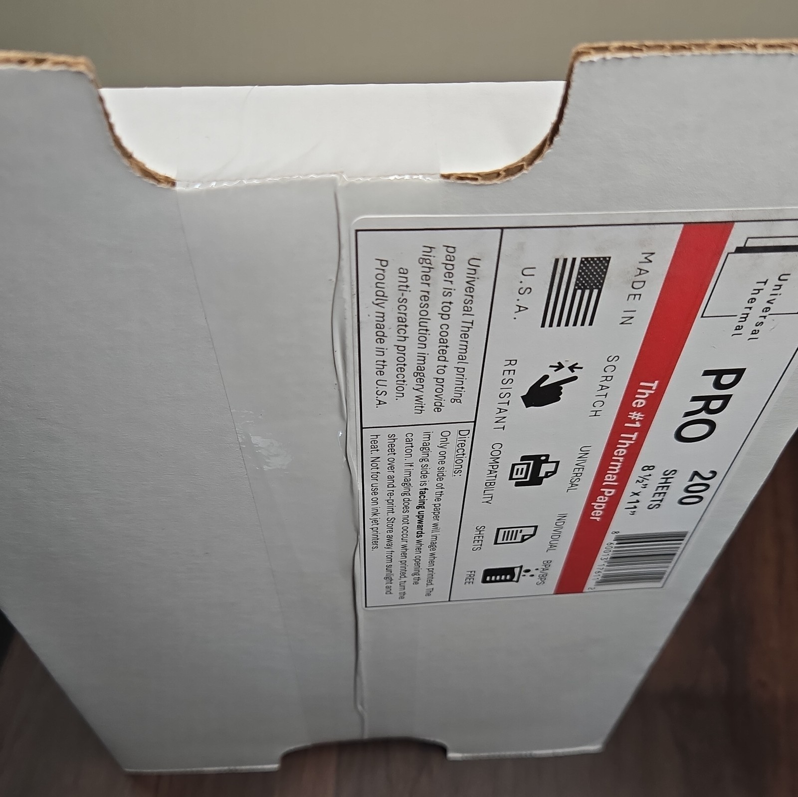 Universal Thermal Pro 8.5″ x 11″ Paper 200 Sheets Made in USA BPA/BPS Free