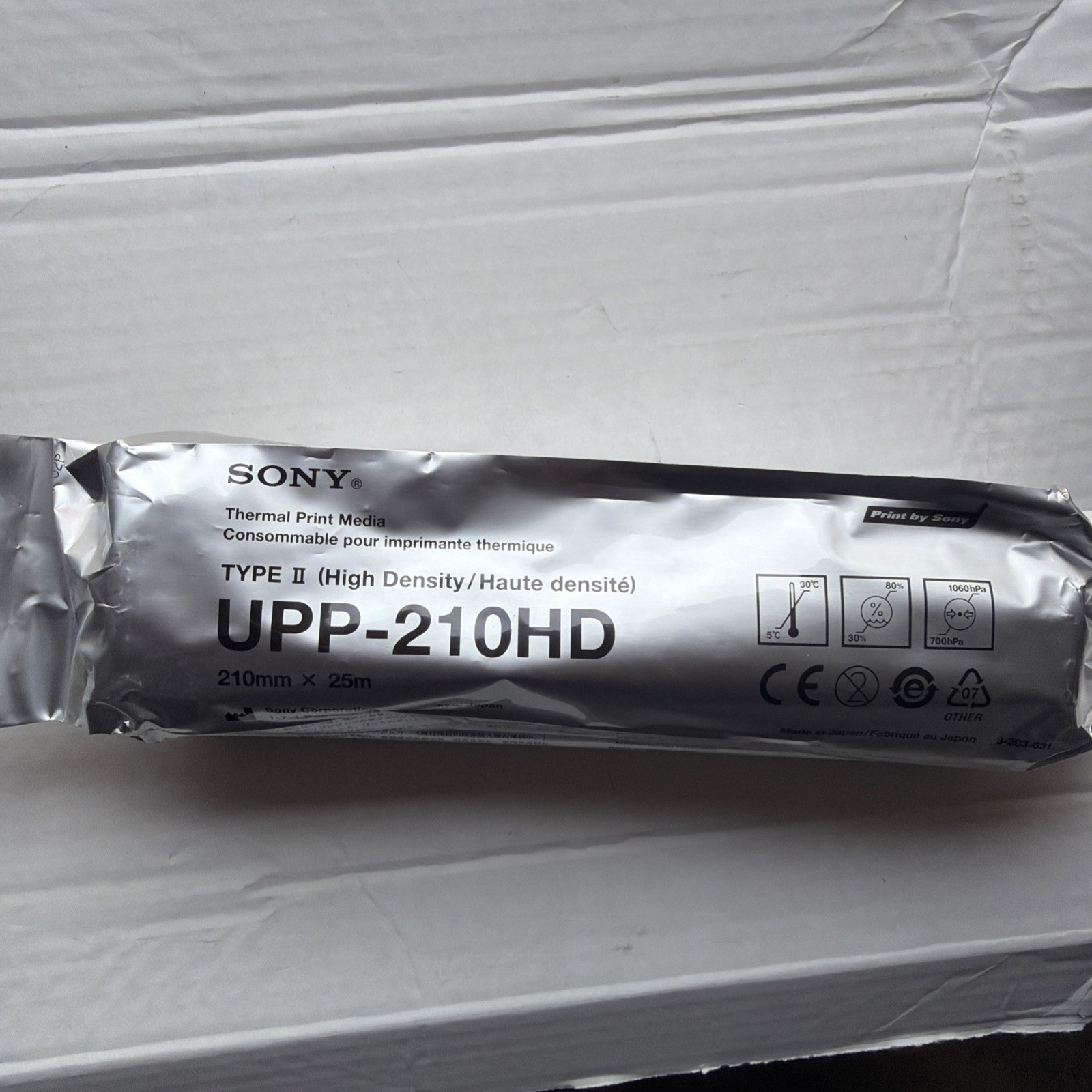 Sony UPP-210HD Genuine Thermal Print Media 210mm x 25m One Roll Sealed