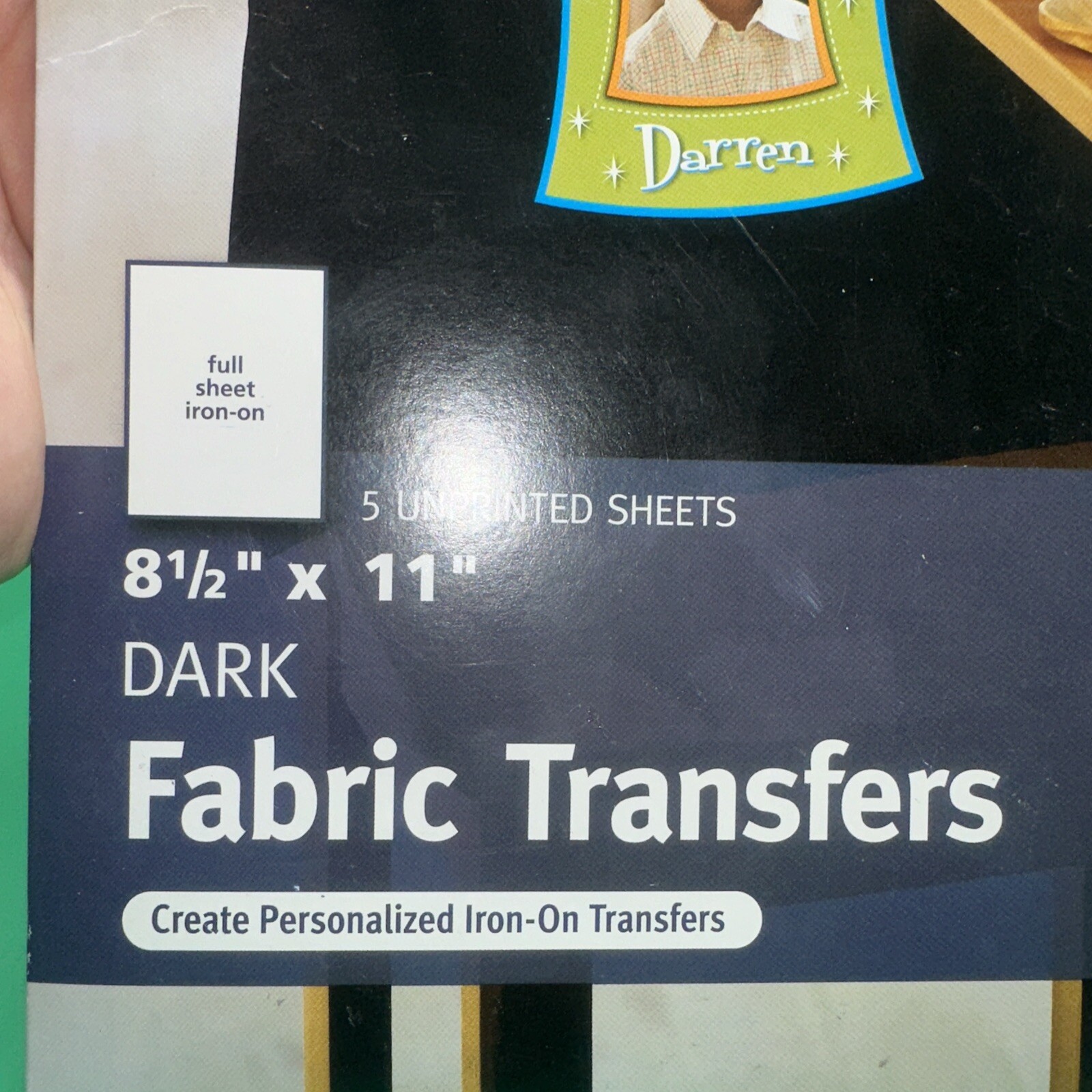 NEW Avery Dennison 3279 Fabric Transfer Paper, 5 Sheets,Dark Inkjet 8 1/2”x11”