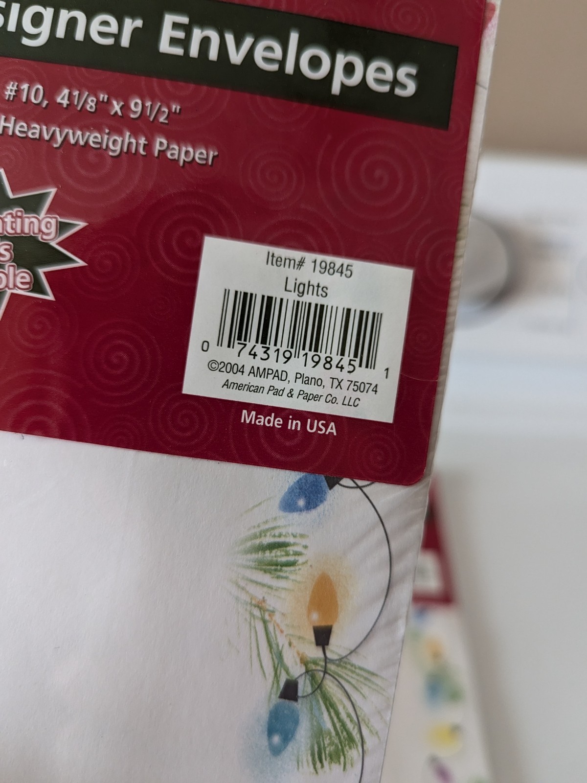 *Lot Of 3* Ampad Designer Envelopes 15 Count Lights Holiday (45 Total – 3 Packs)