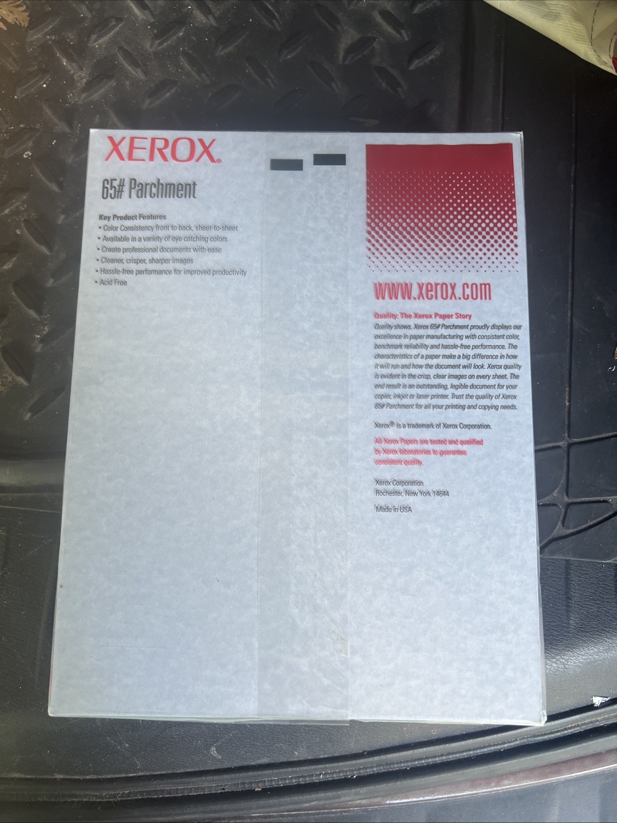 Xerox 65# Parchment Blue Copy Printer Paper 250 Sheets 8 1/2″ × 11″