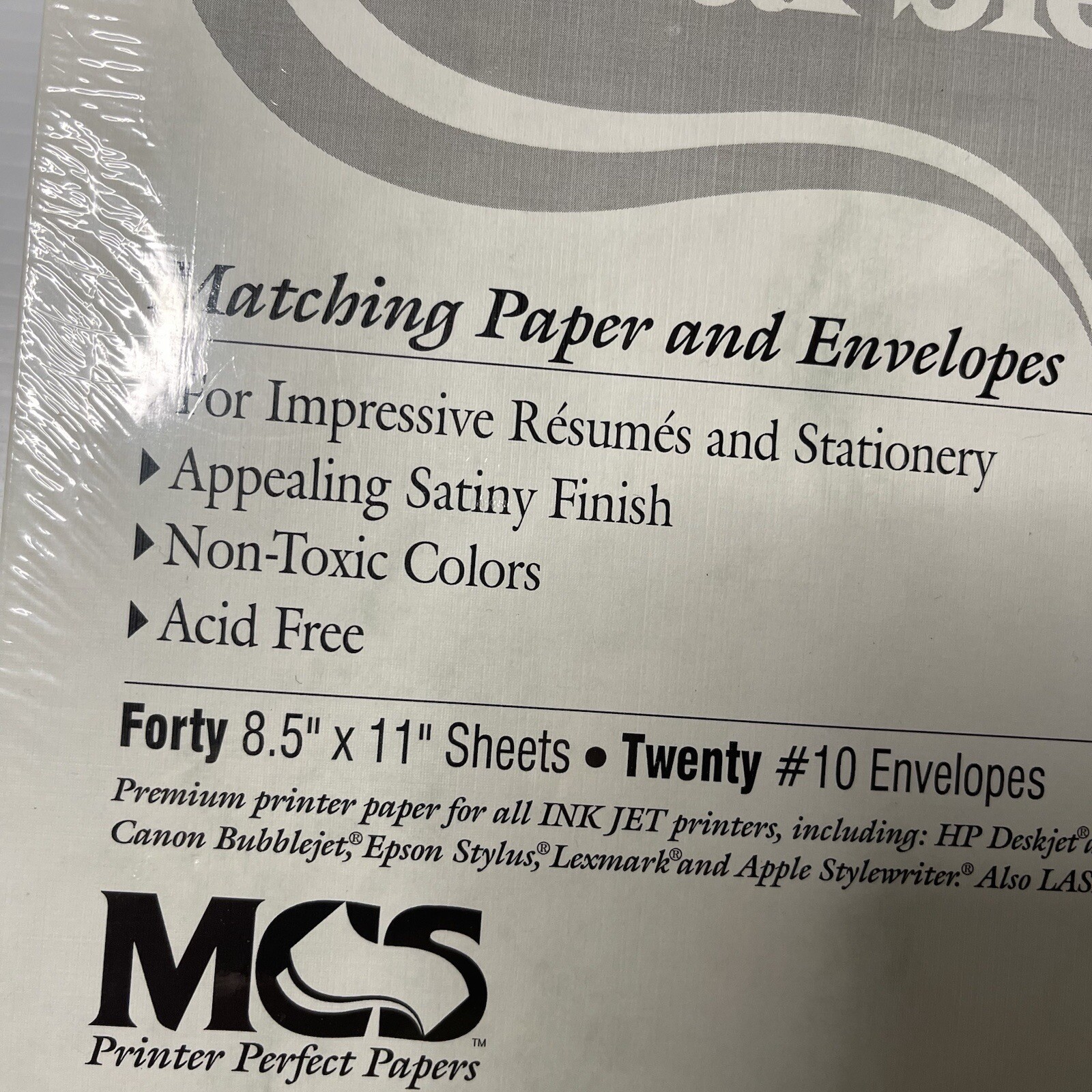 MSC Marble Green Paper 8 1/2 x 11 Laser and Ink Jet Resume 40/12 Paper/Env