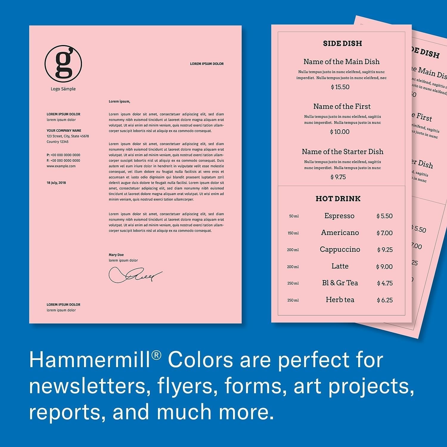 Made in USA Pink Printer Paper – 5000 Sheets