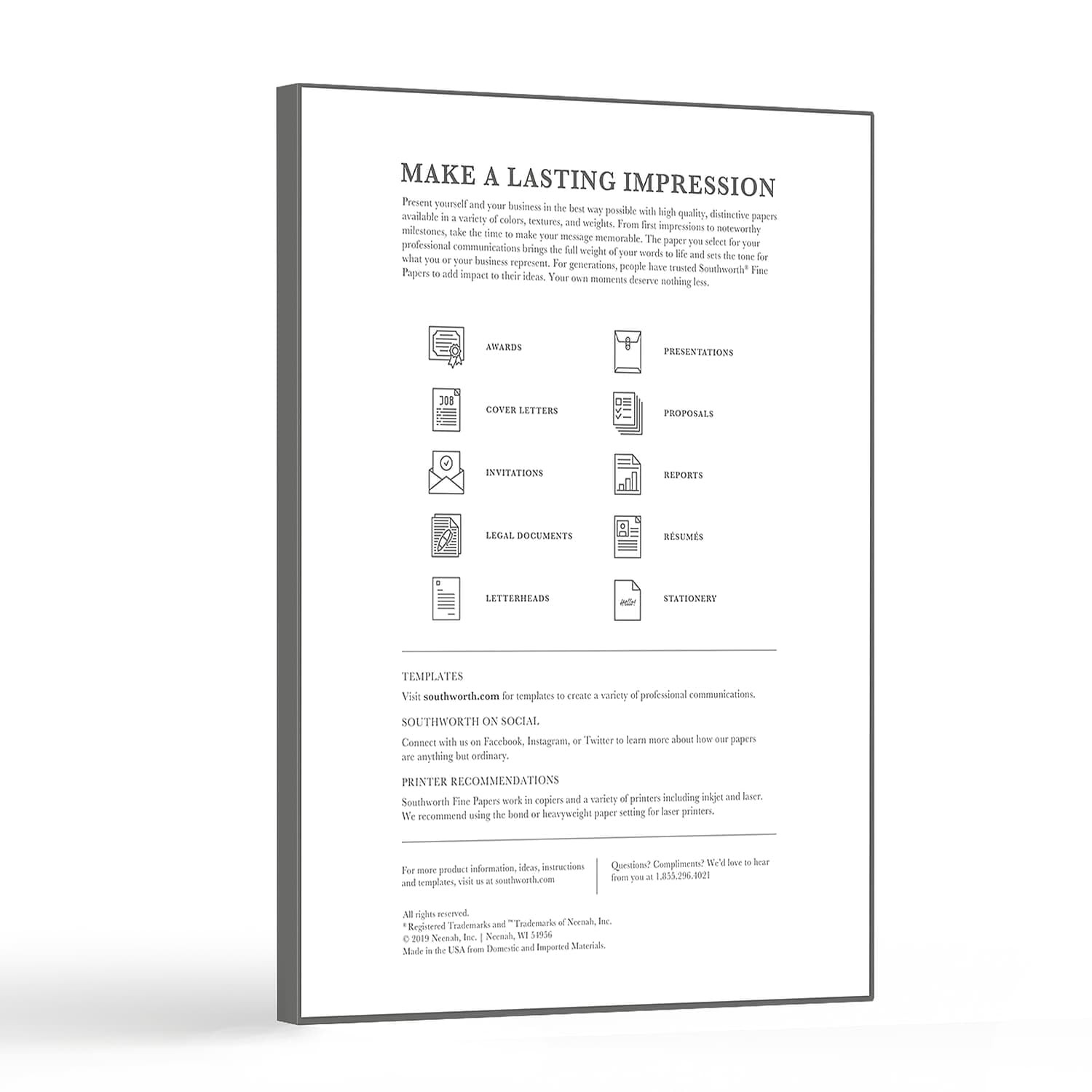 ® 100% Cotton Résumé Paper, 8 1/2″ x 11″, 24 Lb, 100% Recycled, Ivory, Pack O…