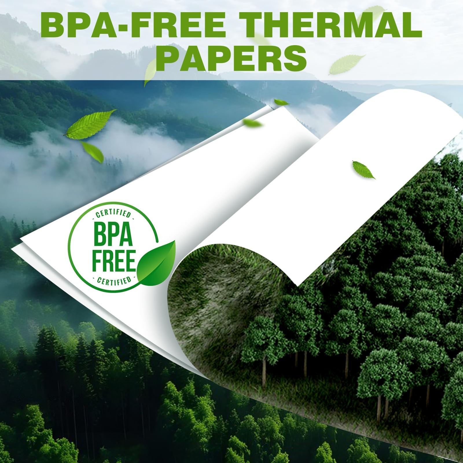 1000 Sheets Thermal Printer Paper 8.5×11″ BPA-Free US Letter Size for Portable P