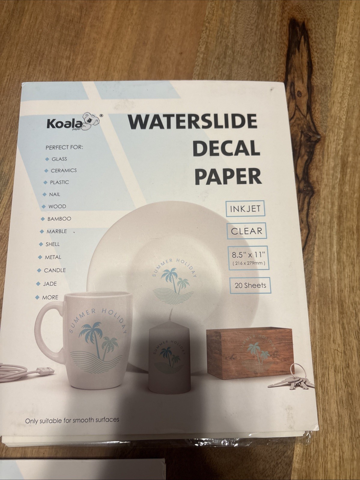 Koala Waterslide Decal Paper Inkjet Clear And White Sheets Lot