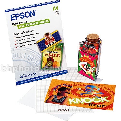 Epson Photo Quality Self Adhesive Sheets 8.3 x 11.7 10 Sheets for Labels