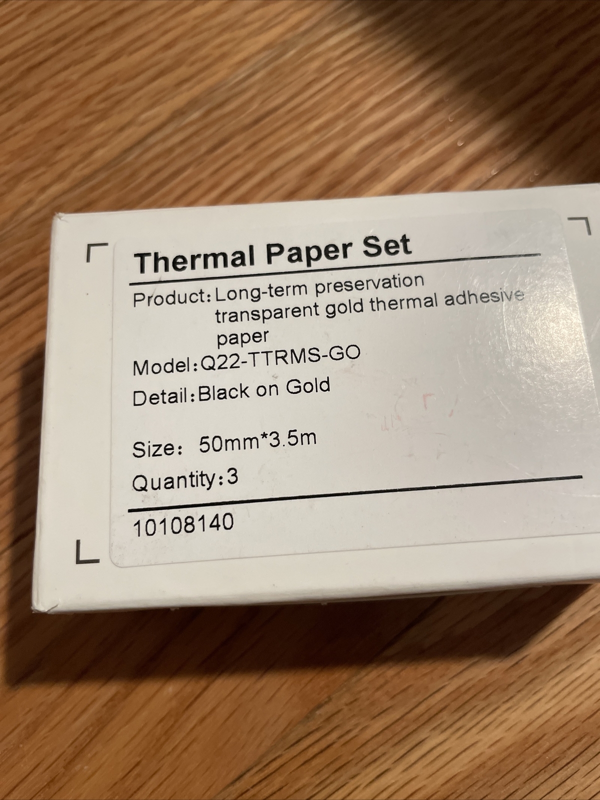 Phomemo M02 Gold Glitter Thermal Label Printer Paper Adhesive 50mmx3.5m 3 Rolls