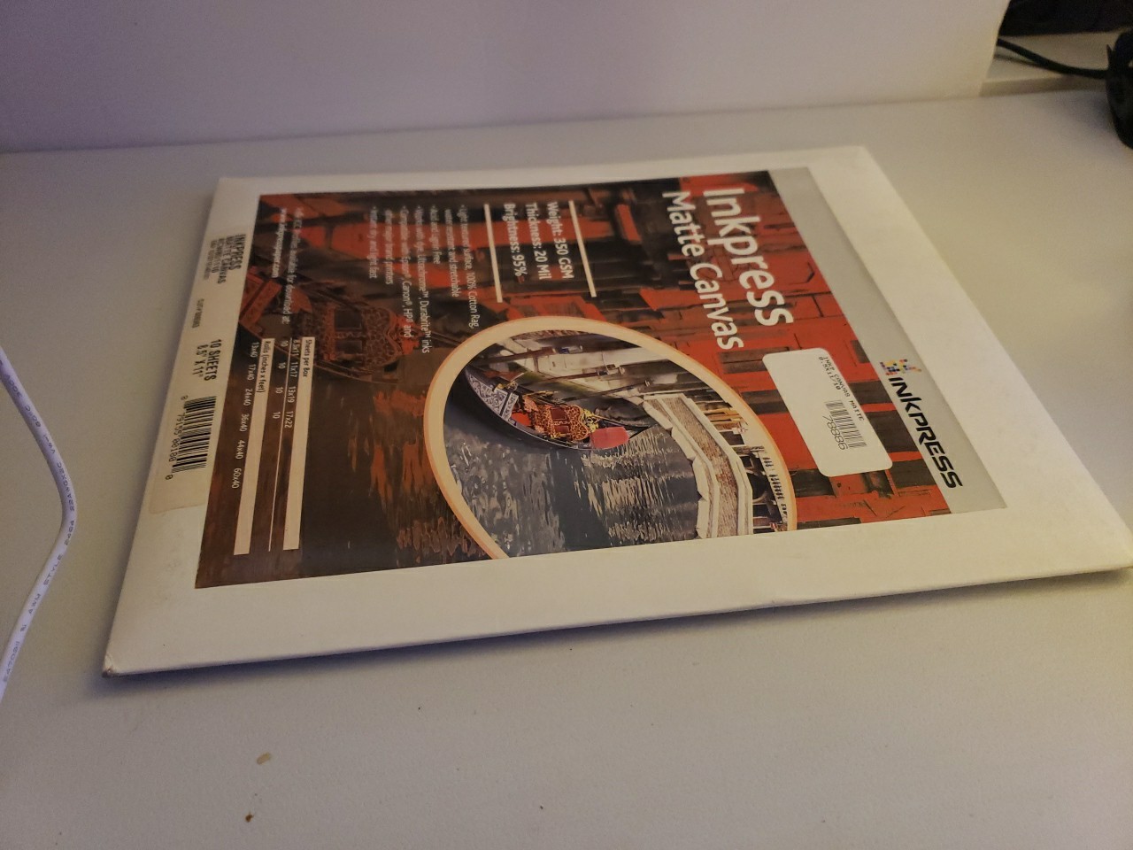Inkpress Matte Canvas Photo Paper 8.5″ X 11.5″ 10 Sheets, ACW851110 New Sealed