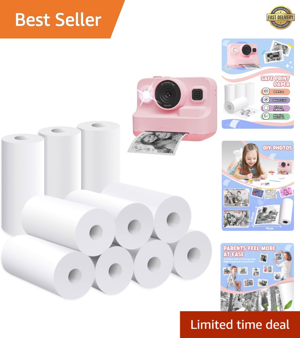 Printing Paper, Printing Camera Refill Thermal Paper 10 Rolls, BPA Free, 10 R…