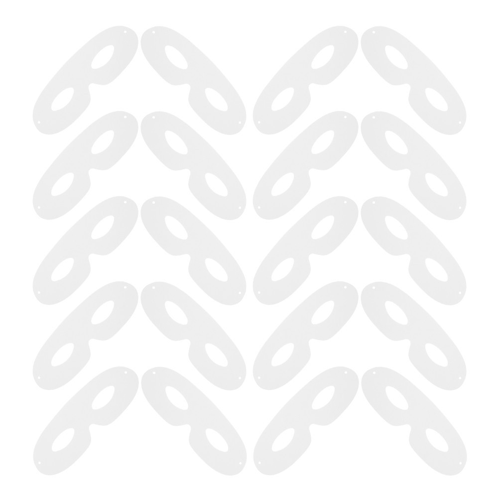 40Pcs Durable DIY White Paper Masks Unpainted Masquerade Craft Masks