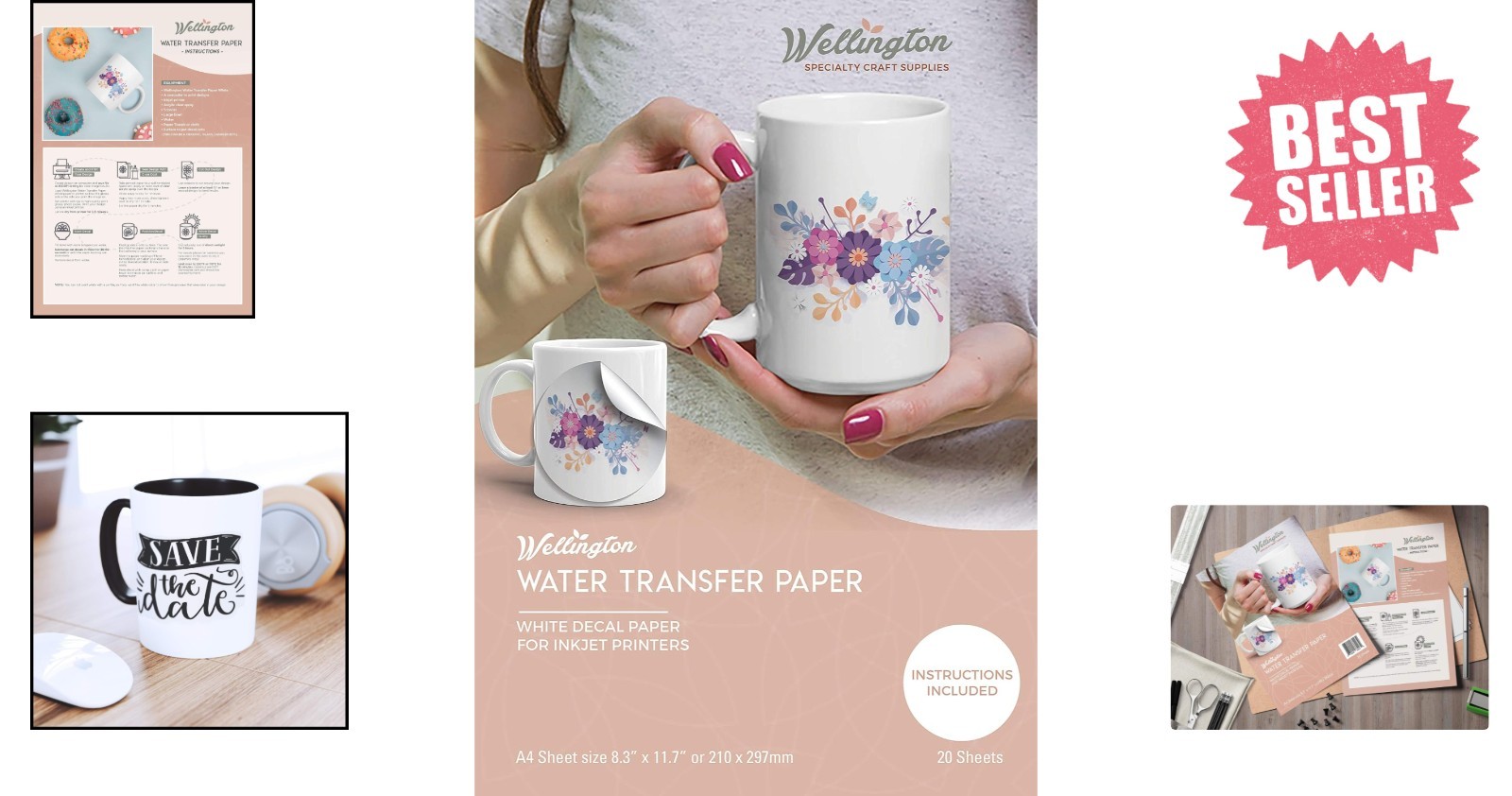 A4 Inkjet Waterslide Decal Paper – 20 Sheets for Creative Projects