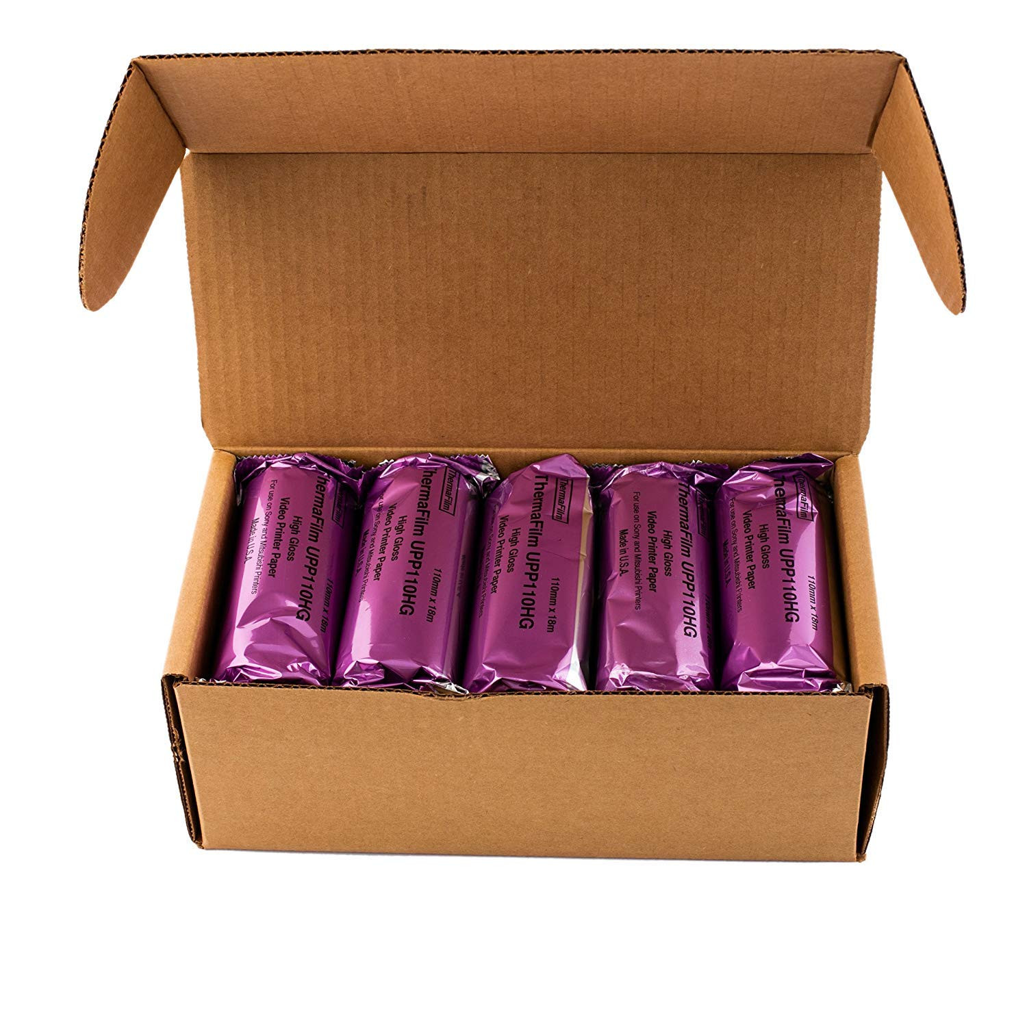 Compatible UPP110-HG Generic High Gloss Ultrasound Film/Media 5 Rolls, 110Mm X 1
