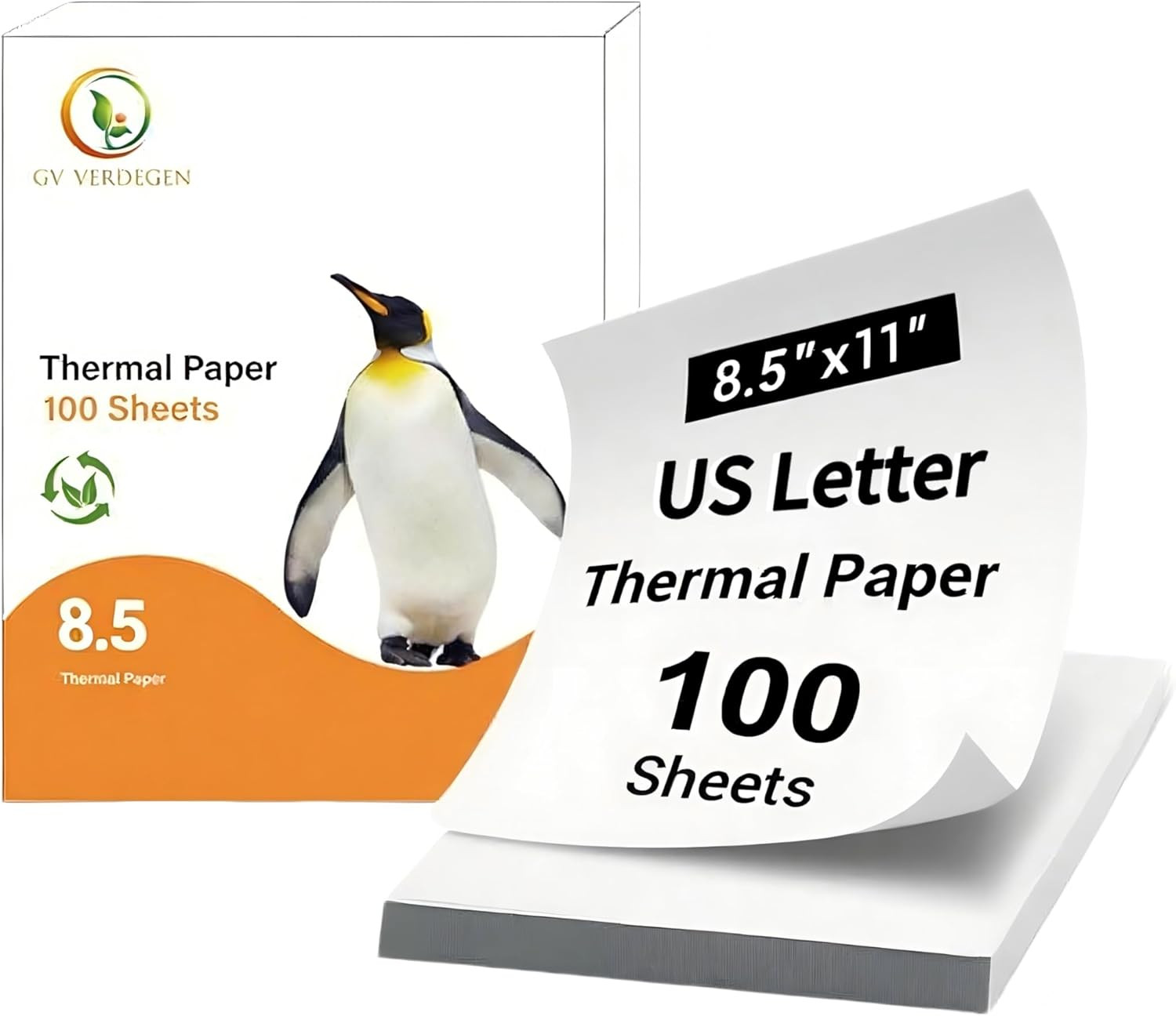 Thermal Printer Paper 8.5 X 11 Inch,Thermal Paper 8.5 X 11 Compatible with Porta