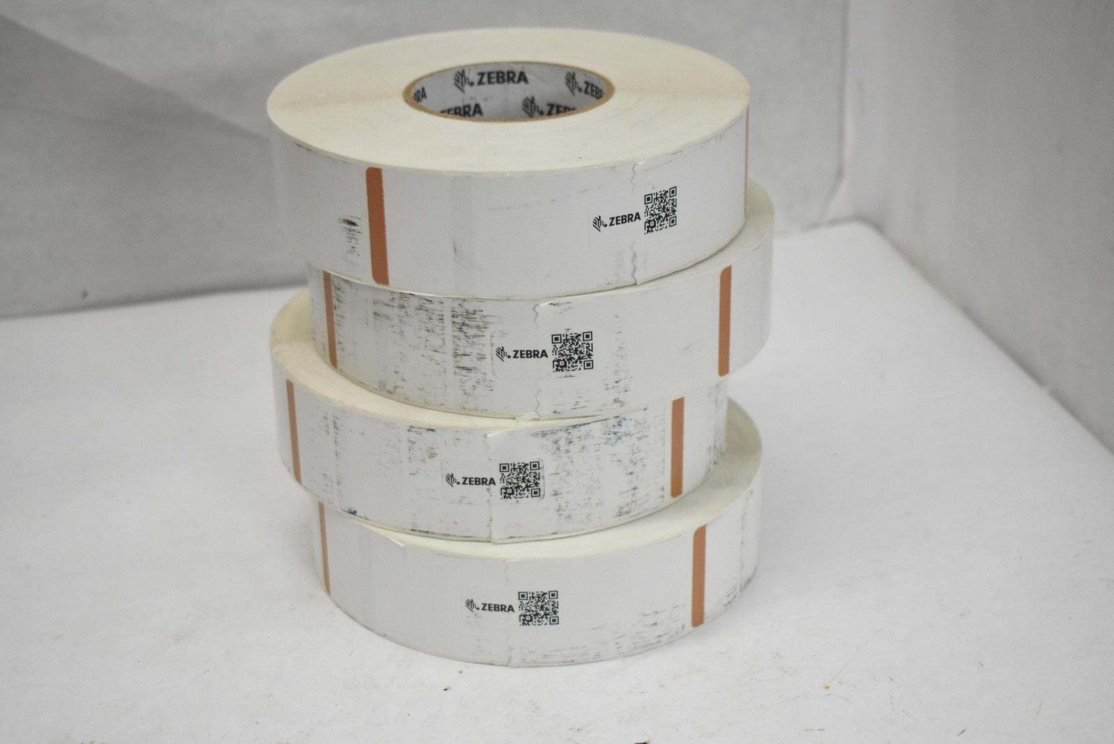 Zebra Thermal Label Rolls Lot Of 4 10040266M-3 1.750″ x 8″ 786 Labels/Roll