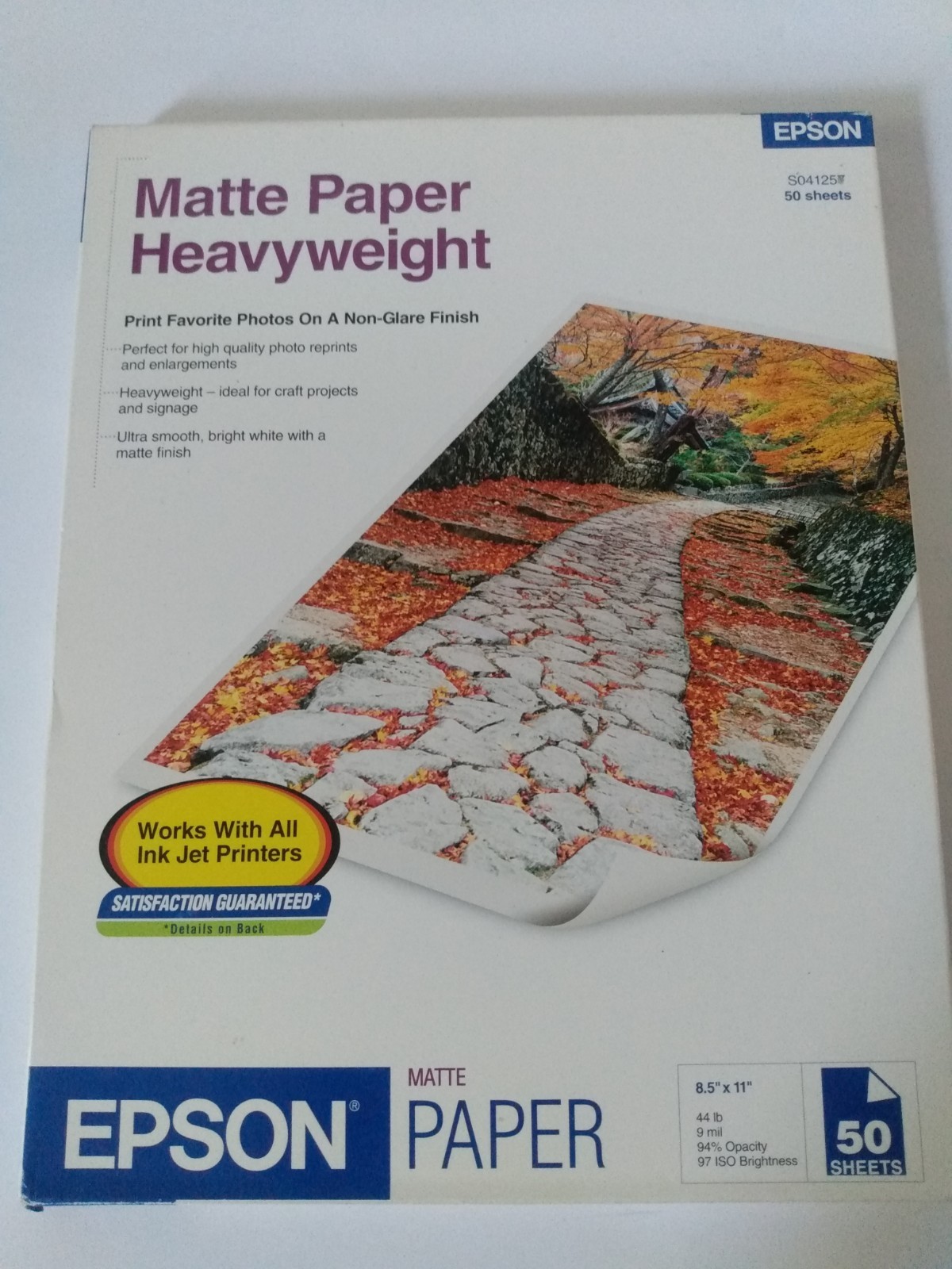 NEW Epson Heavyweight Matte 8.5×11 S041257 50 sheets