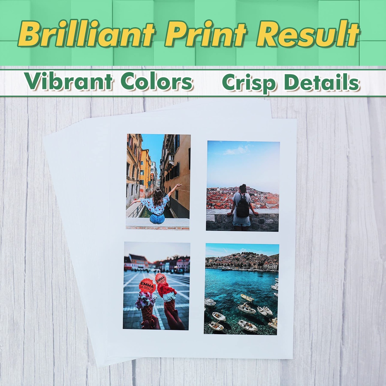 Koala Glossy Sticker Paper for Inkjet & Laser Printer, Printable Photo Sticke…