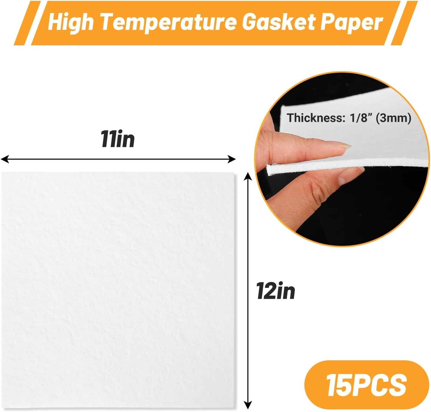 DIY 10 Pack High-Temperature Gasket Paper Sheets for Stoves and Furances 11×12