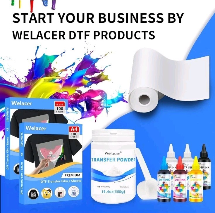 100 Sheets DTF Transfer Film Paper A4 Double Sided Thick Clear Pretreat Sheet…