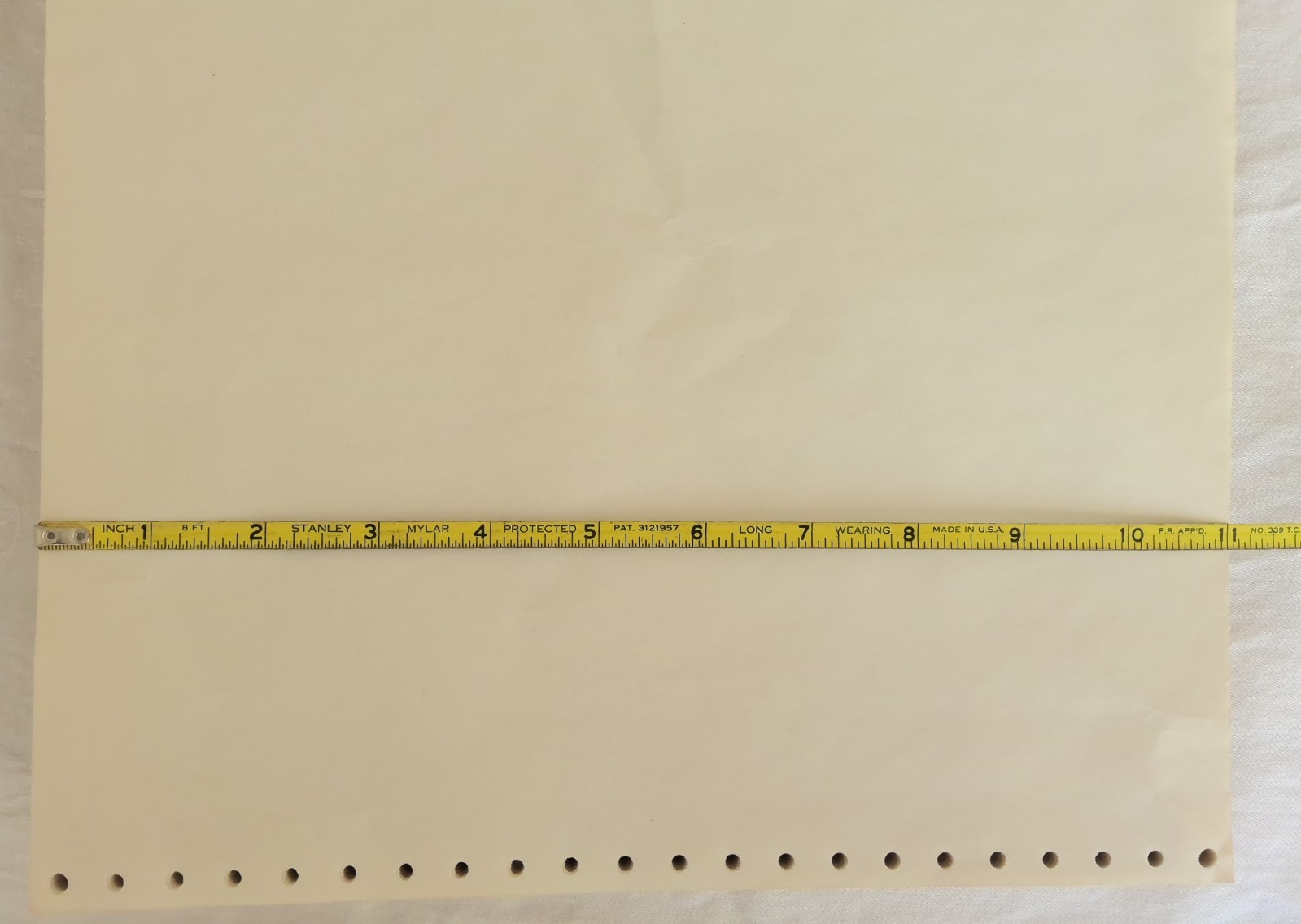 Vtg Continuous Dot Matrix Printer Paper 14 7/8 x 11 Tractor Fed White 500+sheets
