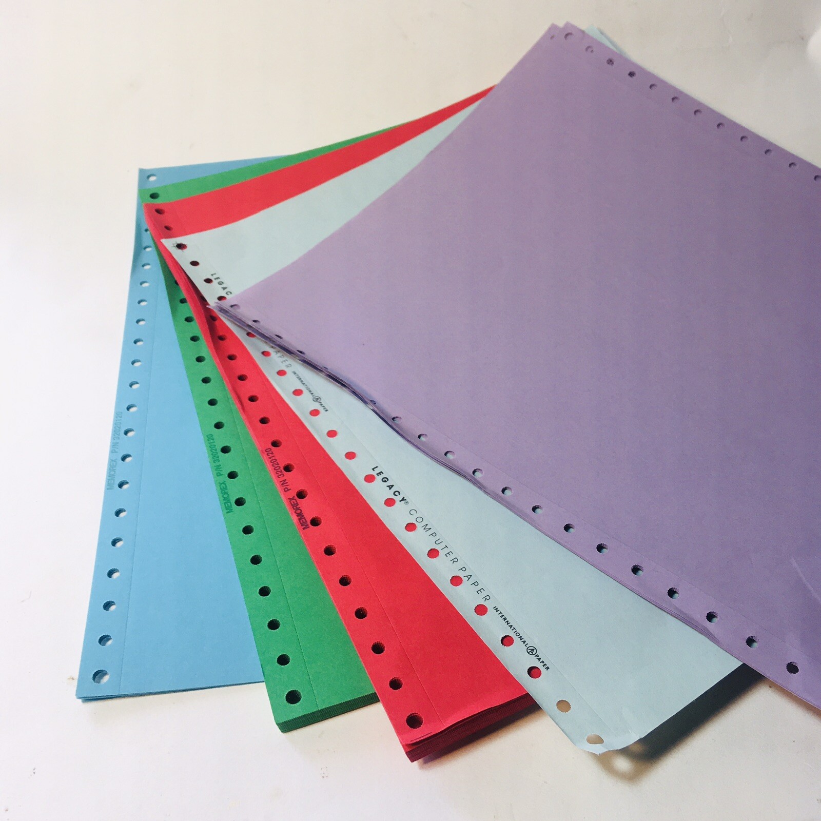 Memorex Publishers Bulletin Pack Continuous Form Computer Paper Dot Matrix Color