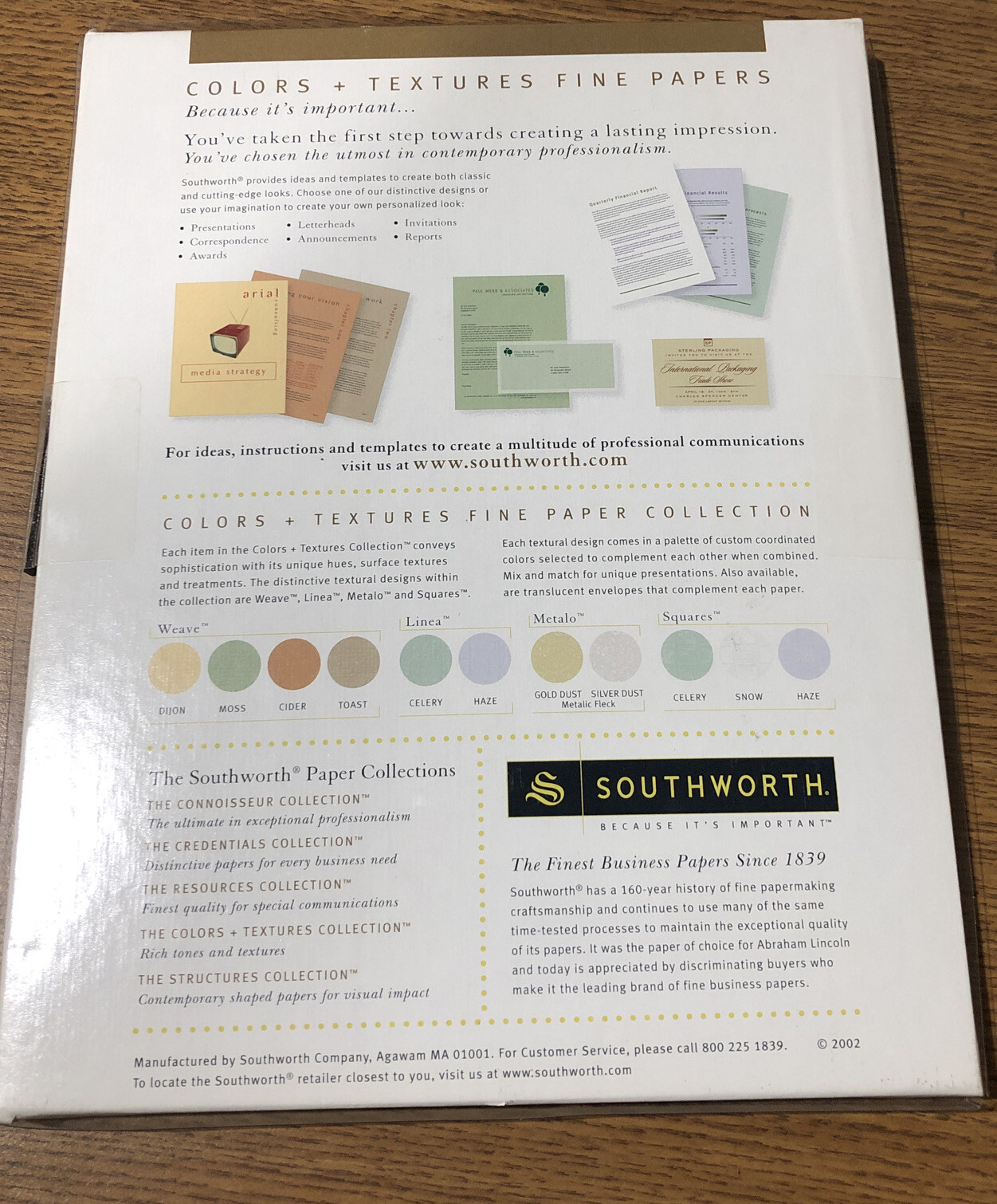 Southworth Textured Linea Paper +Textures Color – Celery 60 Sheets 8 1/2 x 11