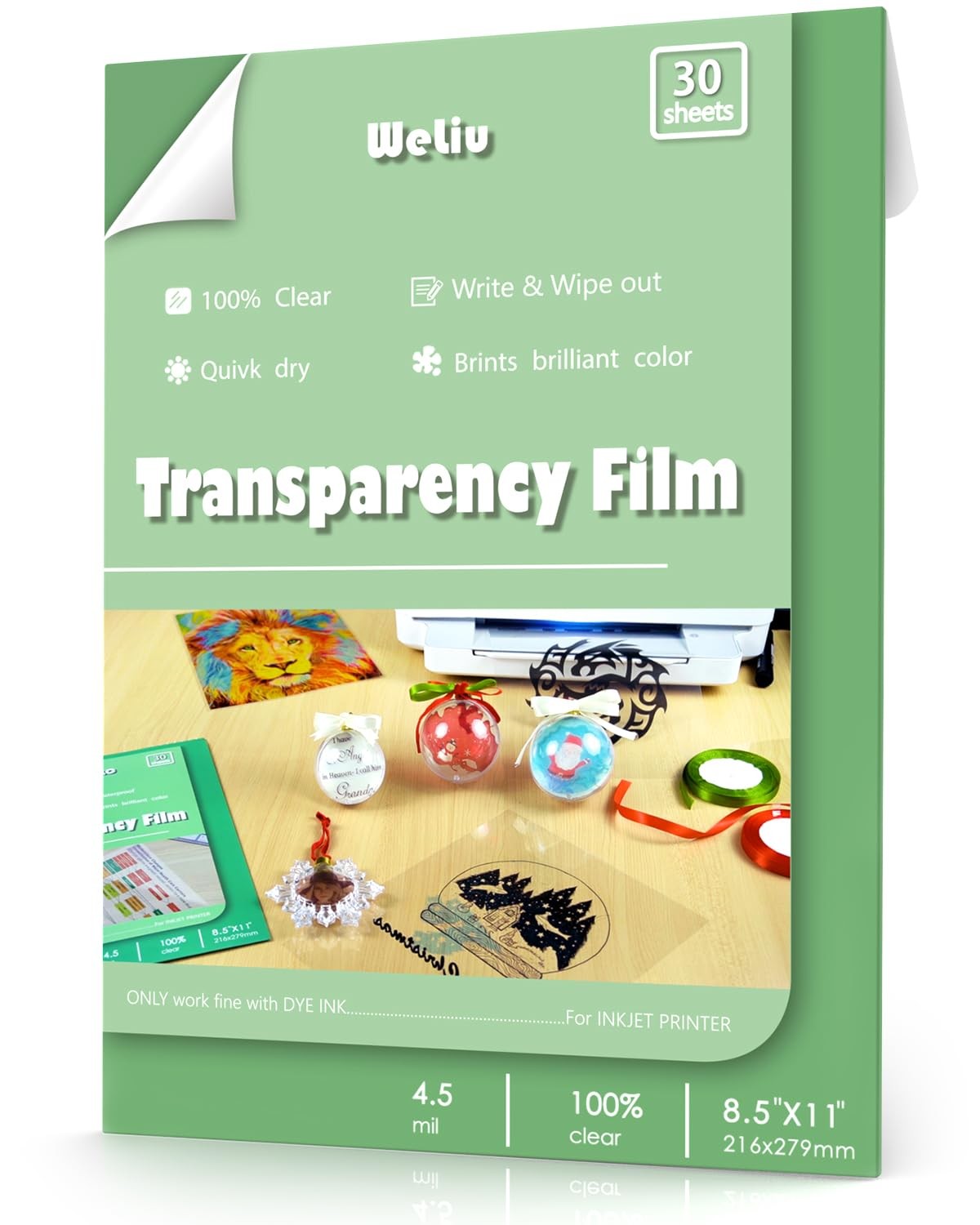 Clear Acetate Transparency Film Sheets Inkjet Overhead Projector Letter 30