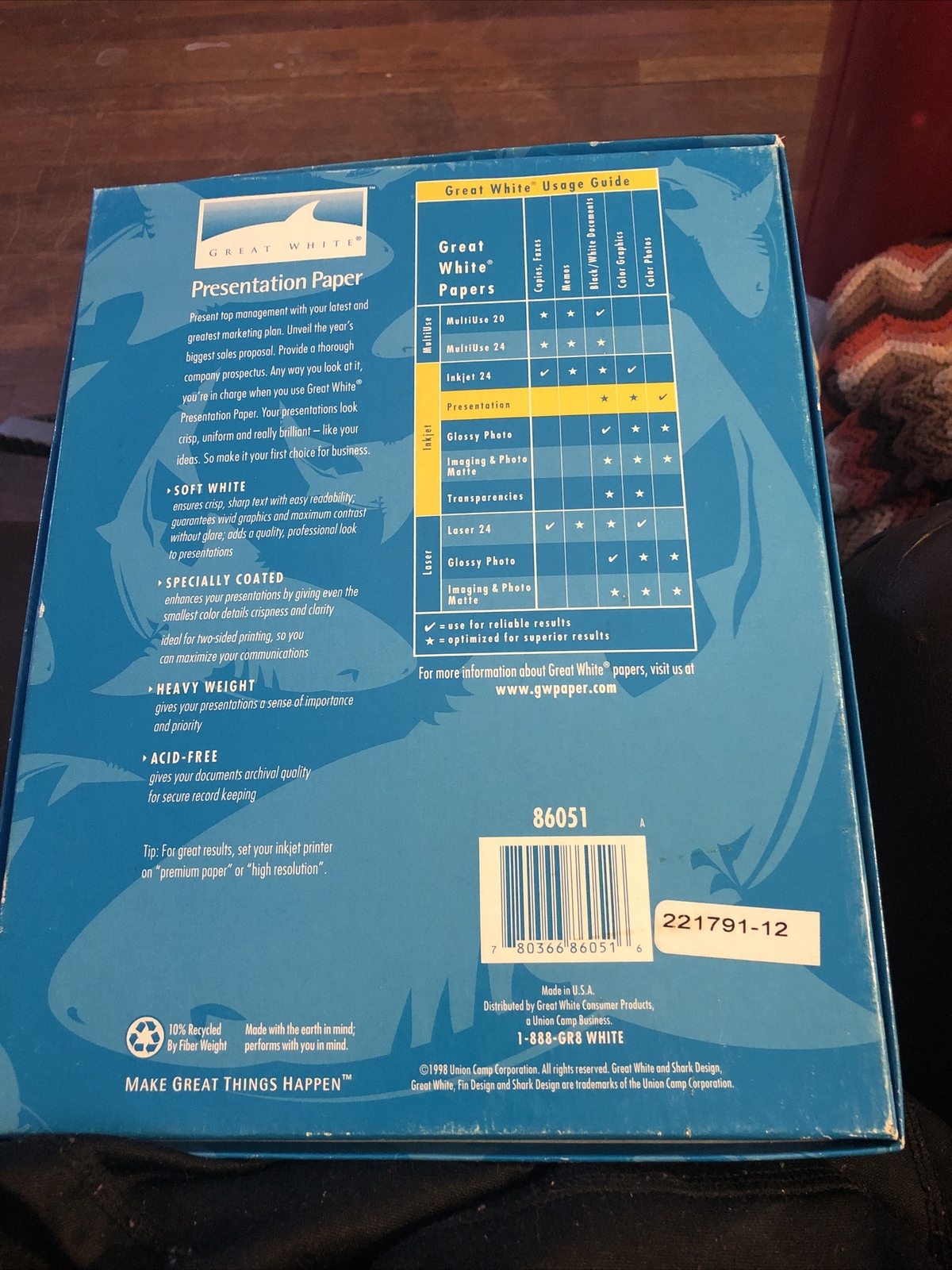 GREAT WHITE Inkjet Presentation Paper 8-1/2 x 11 White 100 +-Sheets Pack