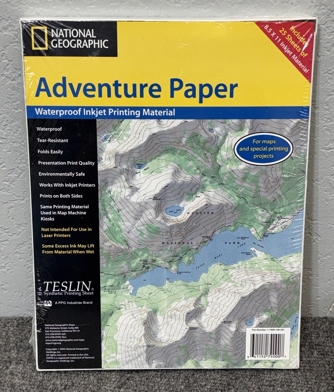 National Geographic Adventure Paper Waterproof Inkjet – 8.5 x 11 NEW 25 Sheets
