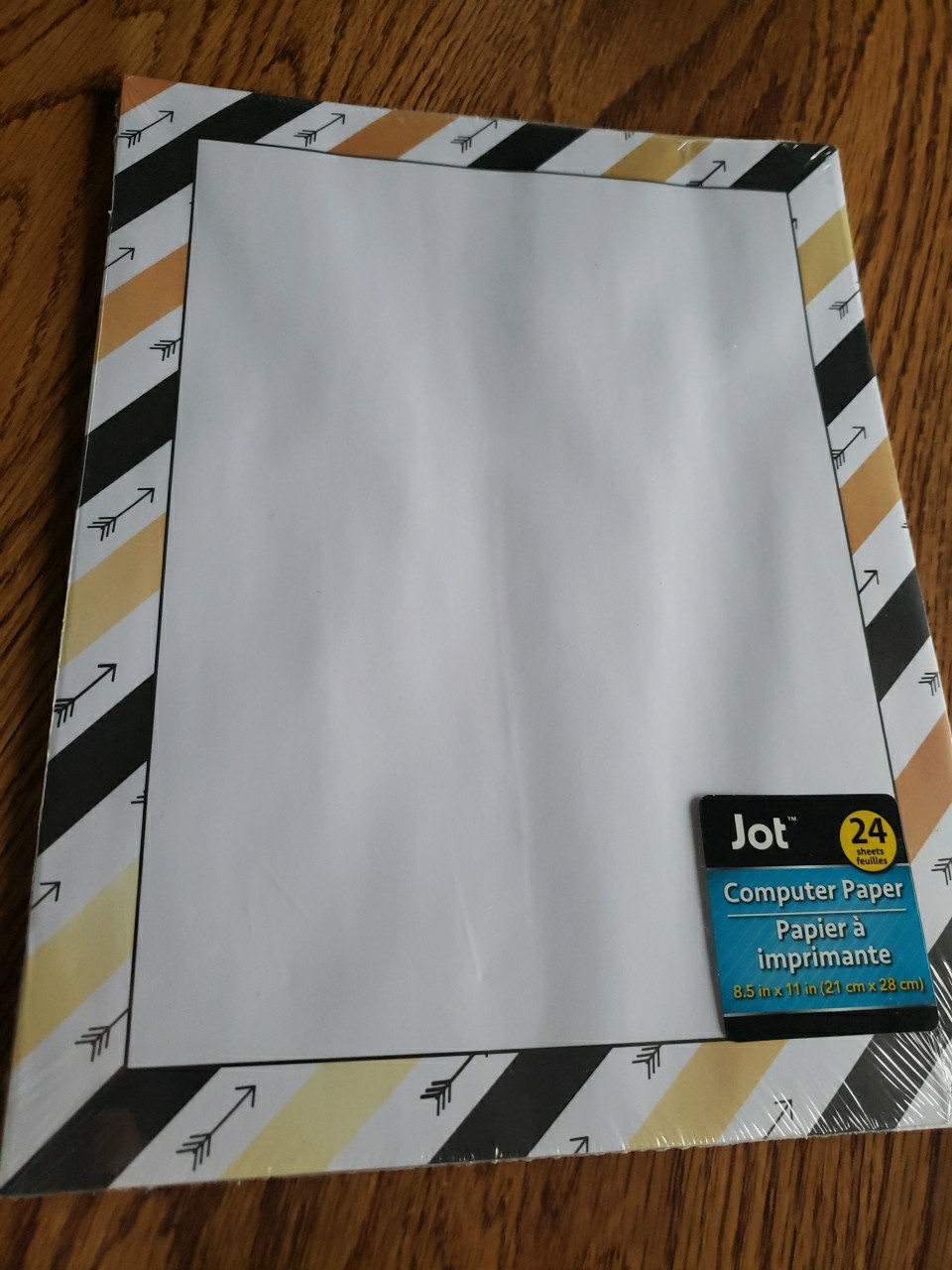 Colorful Arrow Border Computer Paper With 24 Sheets 8.5 Inches X 11 Inches New