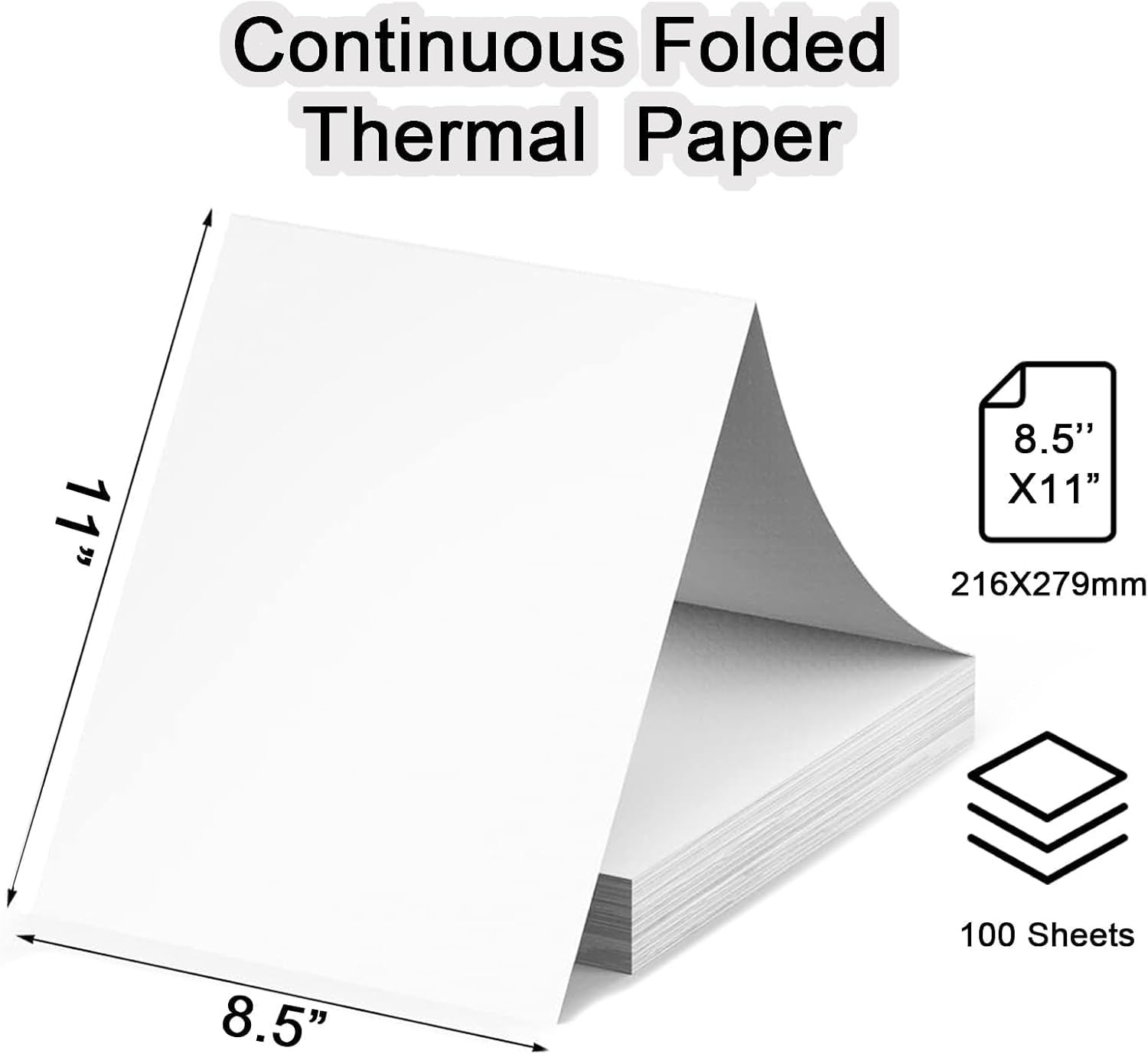 100-200 Sheets A4 Thermal Printer Paper 8.5″ x 11″ US Letter Size for M08F M834