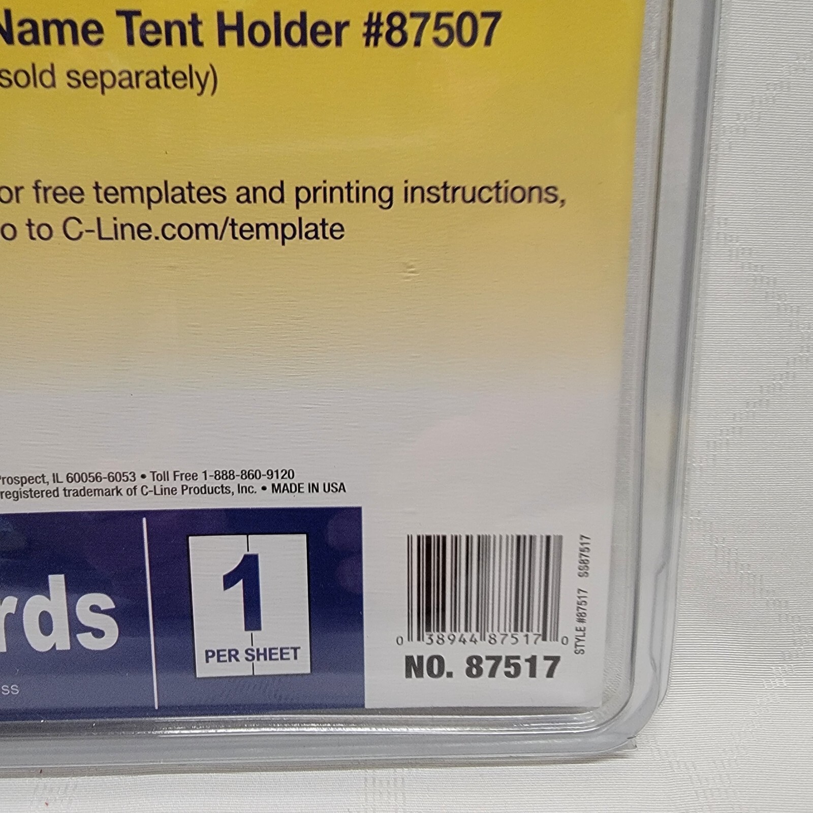 C-Line Products Name Tent Cards Large 50 count