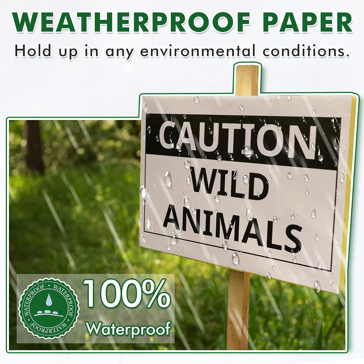 Waterproof Matte Double Sided Laser Printer Paper 60 Sheets Tearproof