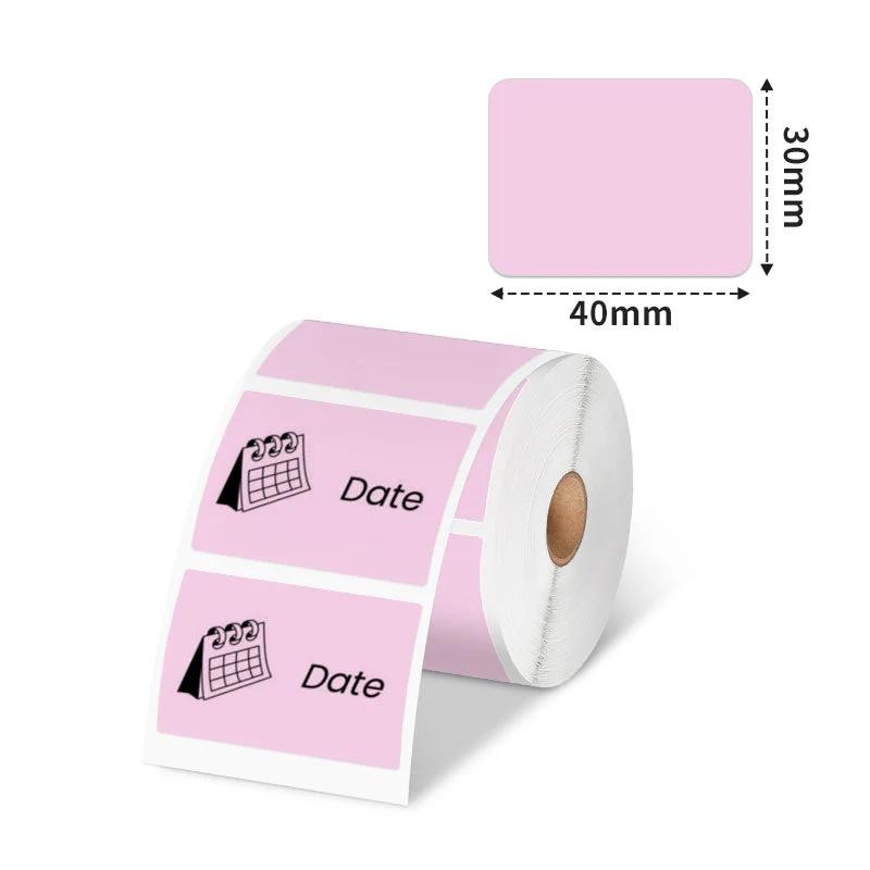 Etiquetas Térmicas para Phomemo M110 – 40×30 mm, Azul, Rosa y Caqui
