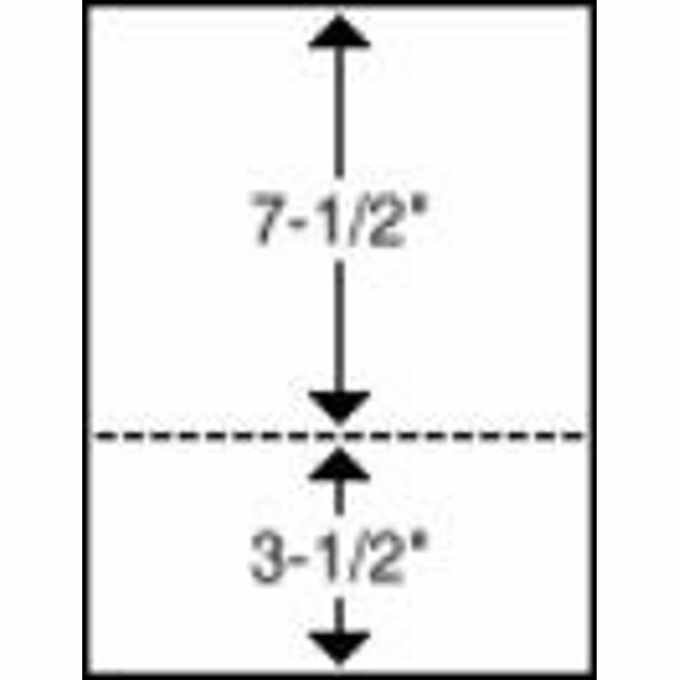 📄 8.5 8-1/2 x 11 Blank Perforated Paper 24# Bond w/ 3.5 3-1/2 Return 500 Sheets