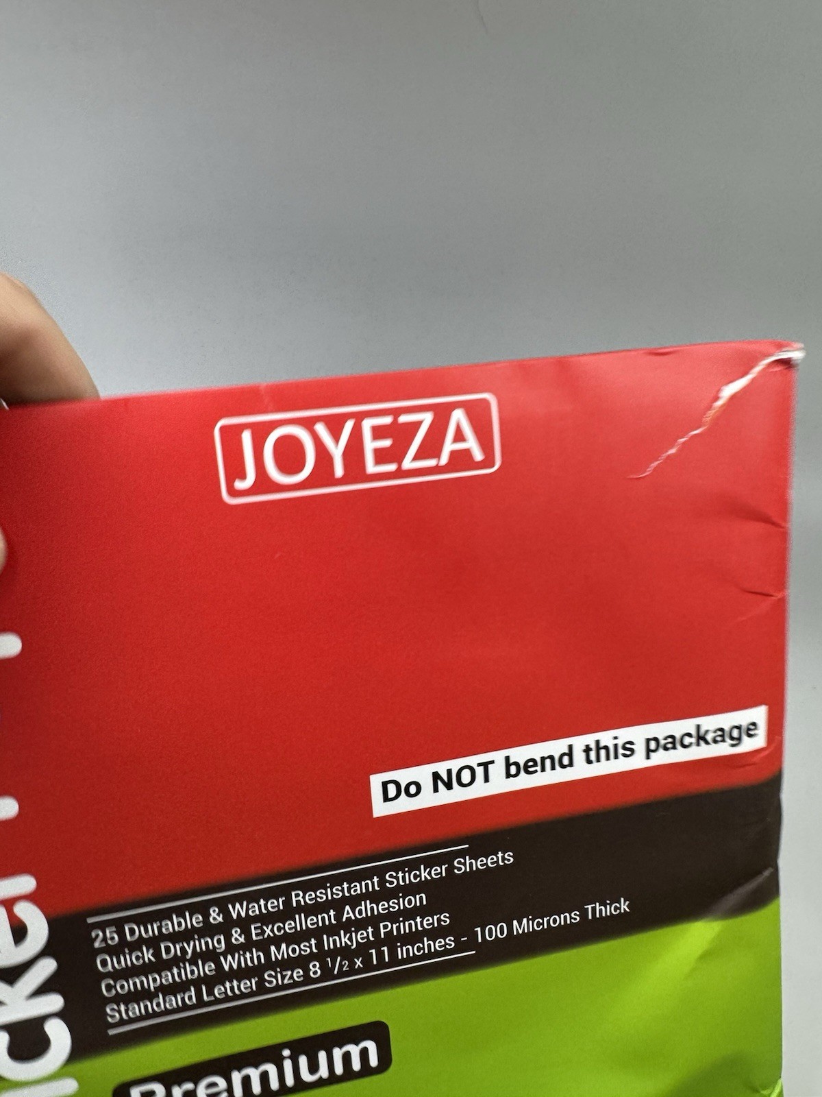 JOYEZA Premium Matte Printable Vinyl Sticker Paper • Inkjet & Laser Printer•New