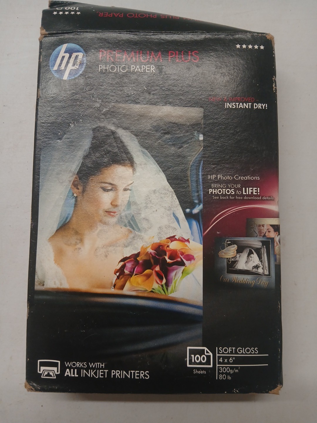 HP Premium Plus Photo Paper Inkjet Soft-Gloss 4×6 Inches 100 Sheets