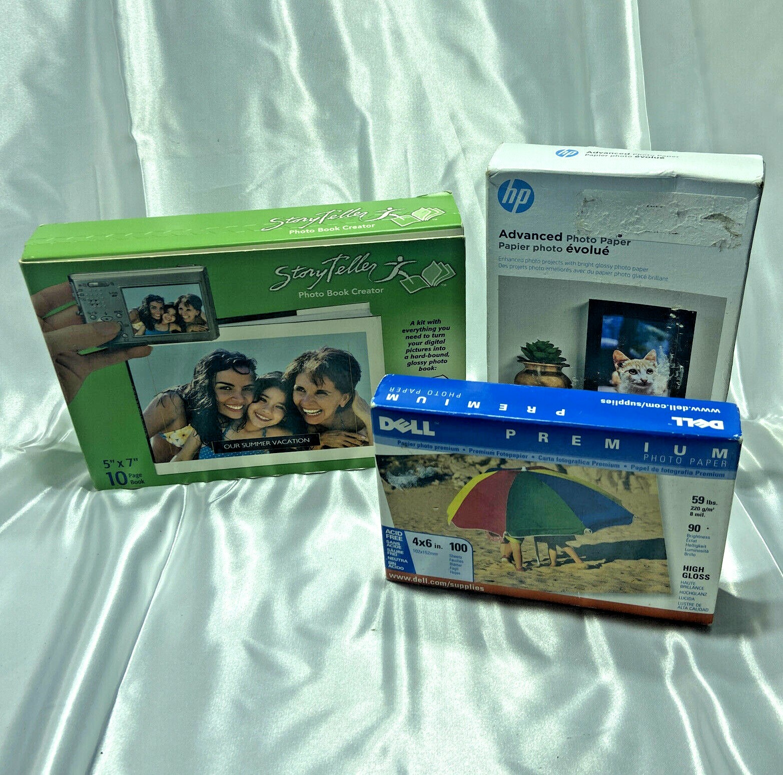 Lot of 3 – HP Dell 4×6 in. Photo Paper and Epson Photo Book Creator – NEW