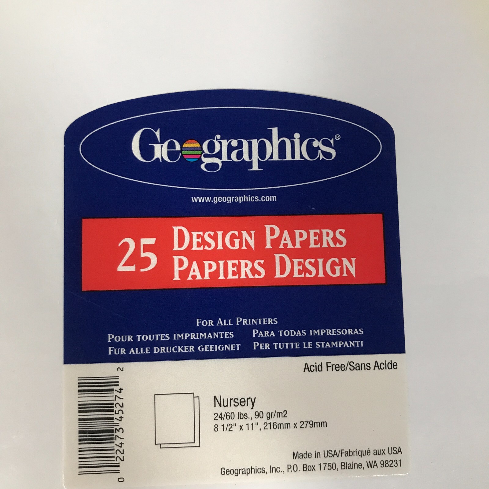 Geographics Great Paper Gibson 25/50ct Baby/Child 8.5in X 11in Printer Paper
