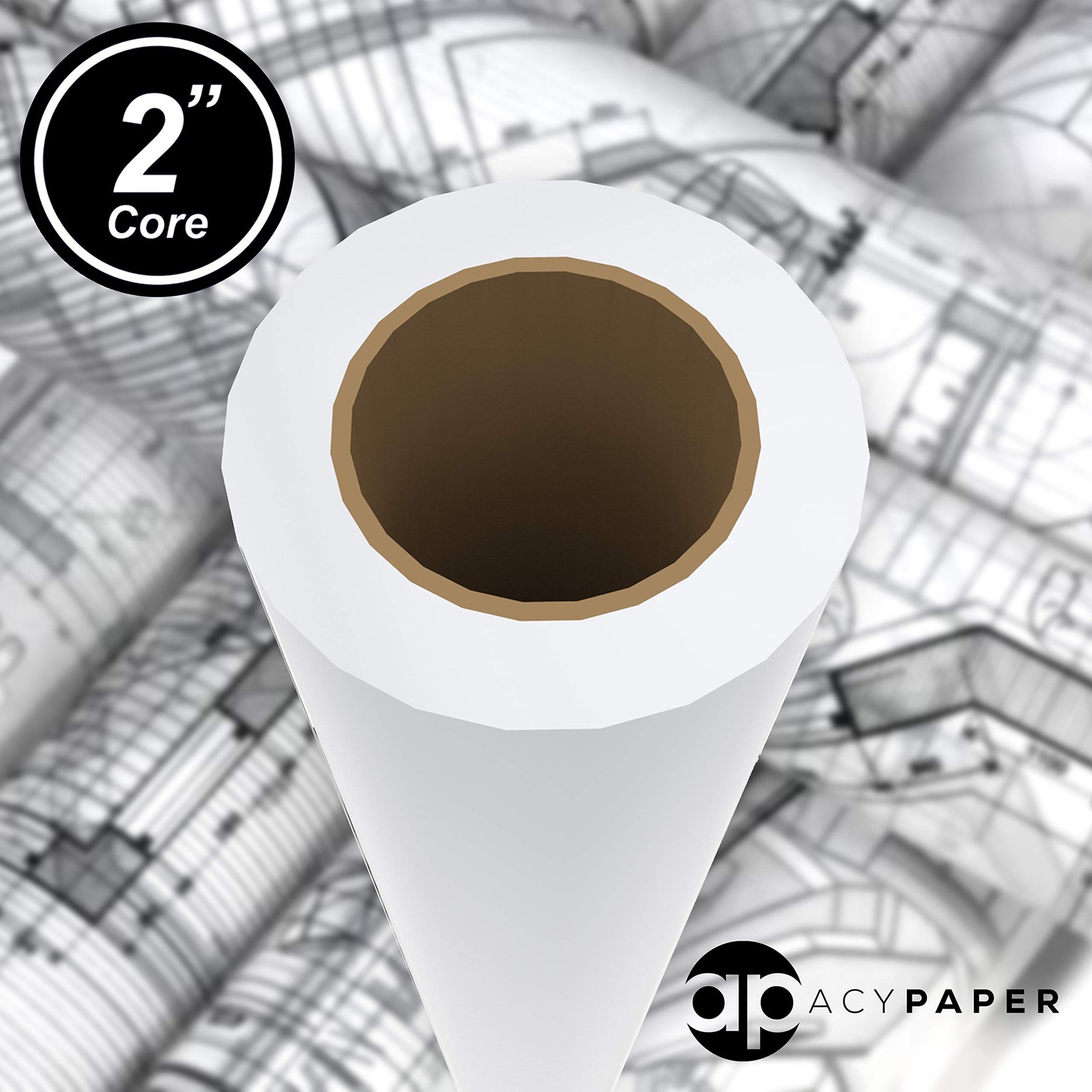 Rollos De Papel Plotter Blanco 24X150 20Lb 80Gsm Brillante Para Impresoras Gr…