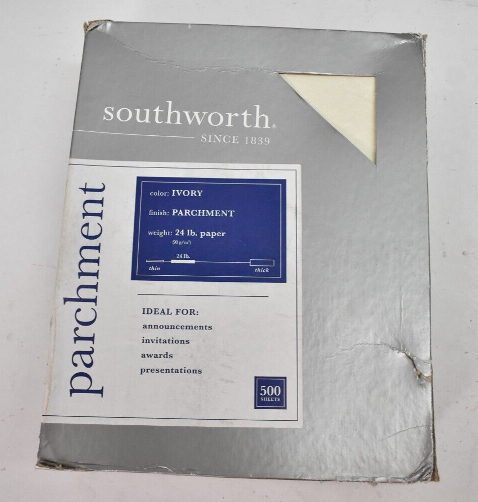Southworth Parchment Specilaty Paper 24lb 8.5″ x 11″ Ivory 500 Pack 60078296