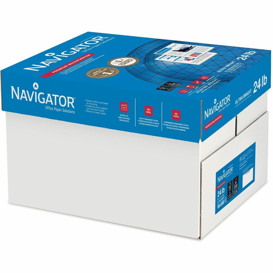 Soporcel NMP1124_35 Navigator 24lb Copy Paper 5000 Sheets White