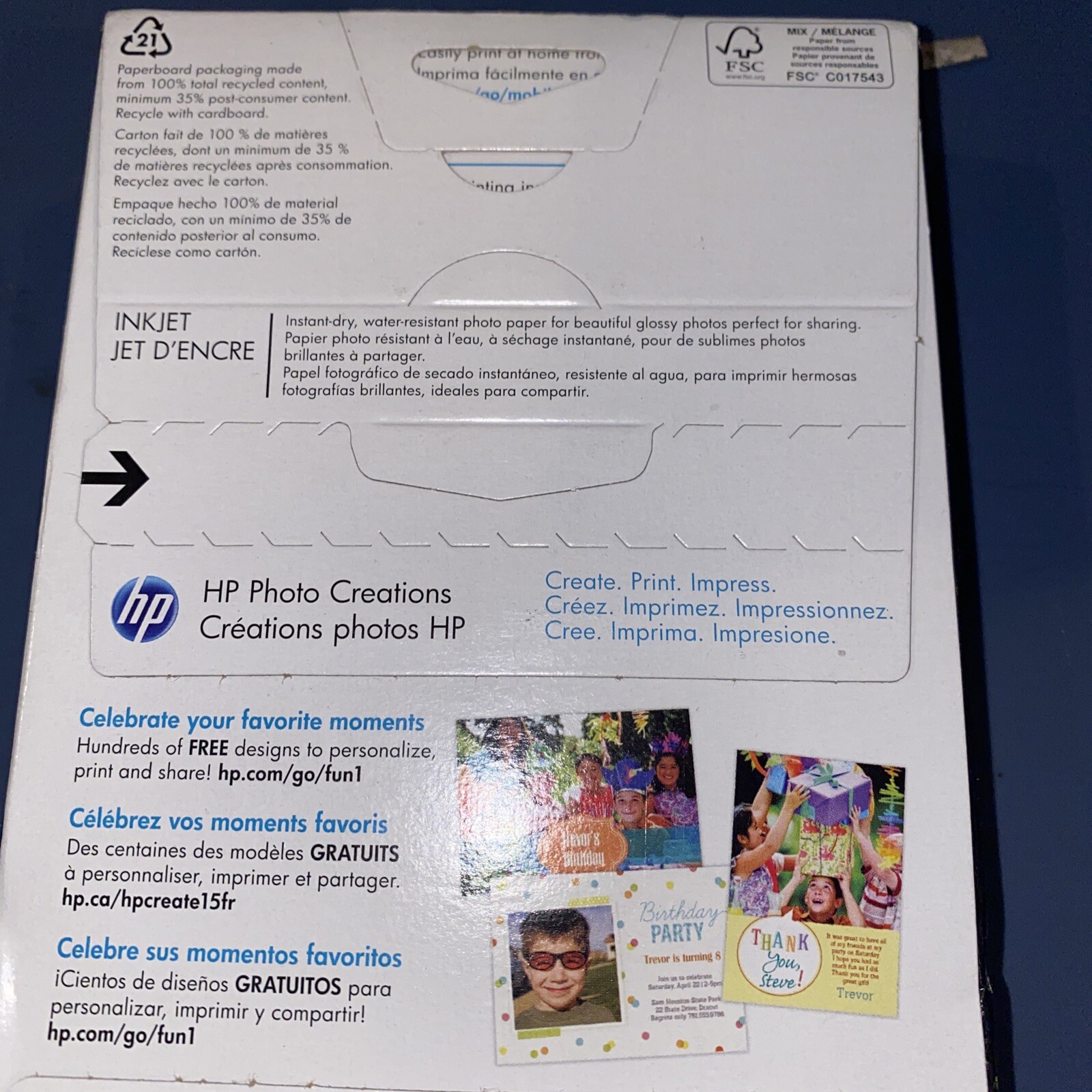 Hewlett Packard Q6638A 4 x 6 inch Glossy Printer Paper – 100 Sheets